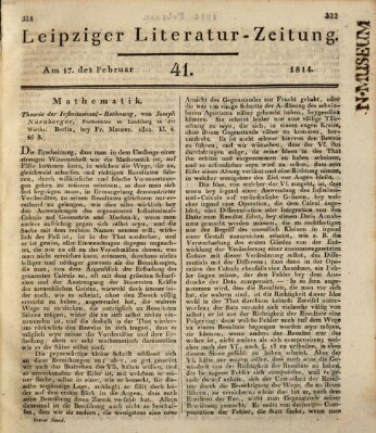 Leipziger Literaturzeitung Donnerstag 17. Februar 1814