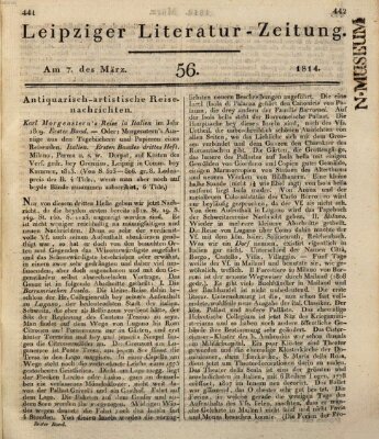 Leipziger Literaturzeitung Montag 7. März 1814