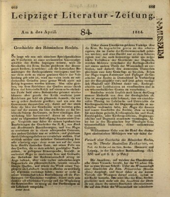 Leipziger Literaturzeitung Freitag 8. April 1814