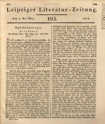 Leipziger Literaturzeitung Dienstag 3. Mai 1814