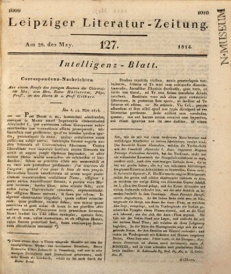 Leipziger Literaturzeitung Samstag 28. Mai 1814