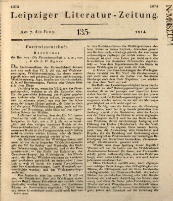 Leipziger Literaturzeitung Dienstag 7. Juni 1814