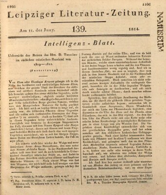 Leipziger Literaturzeitung Samstag 11. Juni 1814