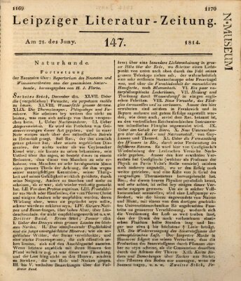 Leipziger Literaturzeitung Dienstag 21. Juni 1814