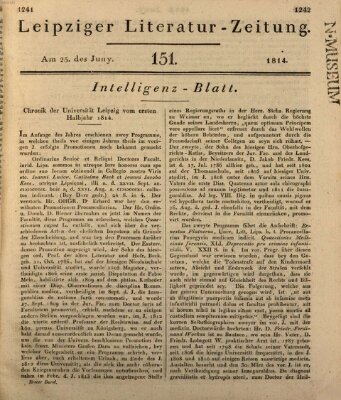 Leipziger Literaturzeitung Samstag 25. Juni 1814