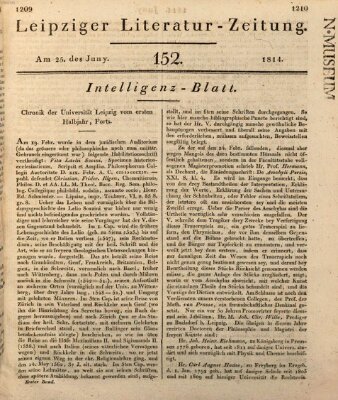 Leipziger Literaturzeitung Samstag 25. Juni 1814