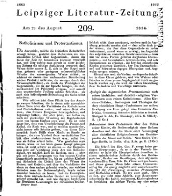 Leipziger Literaturzeitung Montag 29. August 1814