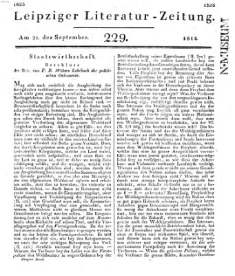 Leipziger Literaturzeitung Mittwoch 21. September 1814