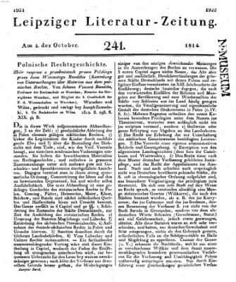 Leipziger Literaturzeitung Dienstag 4. Oktober 1814