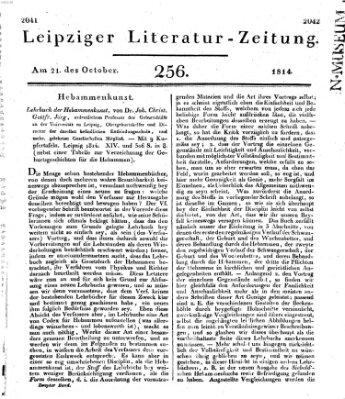 Leipziger Literaturzeitung Freitag 21. Oktober 1814