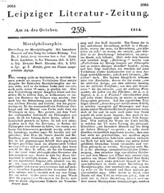 Leipziger Literaturzeitung Montag 24. Oktober 1814