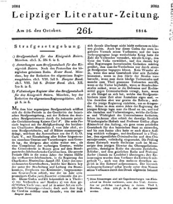 Leipziger Literaturzeitung Mittwoch 26. Oktober 1814