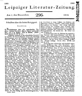 Leipziger Literaturzeitung Dienstag 6. Dezember 1814