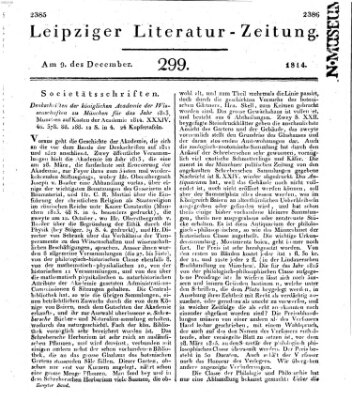 Leipziger Literaturzeitung Freitag 9. Dezember 1814