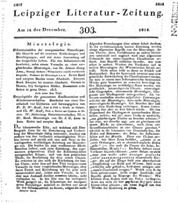 Leipziger Literaturzeitung Mittwoch 14. Dezember 1814