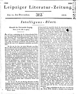 Leipziger Literaturzeitung Samstag 24. Dezember 1814