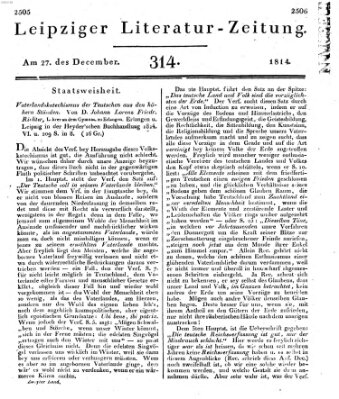 Leipziger Literaturzeitung Dienstag 27. Dezember 1814