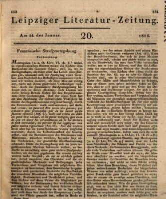 Leipziger Literaturzeitung Dienstag 24. Januar 1815