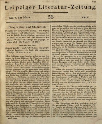 Leipziger Literaturzeitung Dienstag 7. März 1815