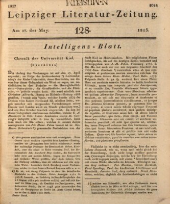 Leipziger Literaturzeitung Samstag 27. Mai 1815