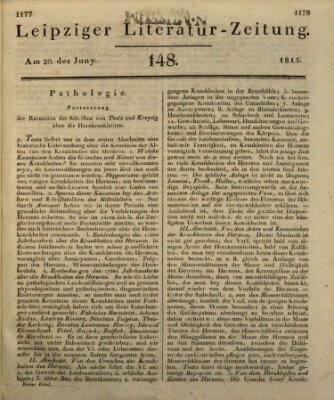 Leipziger Literaturzeitung Dienstag 20. Juni 1815