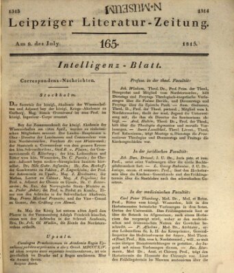 Leipziger Literaturzeitung Samstag 8. Juli 1815