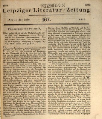 Leipziger Literaturzeitung Dienstag 11. Juli 1815