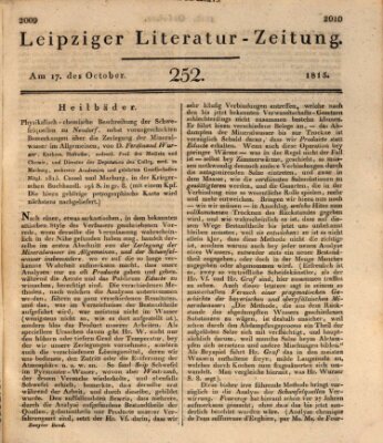 Leipziger Literaturzeitung Dienstag 17. Oktober 1815