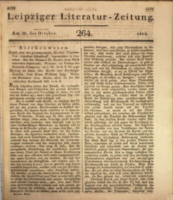 Leipziger Literaturzeitung Montag 30. Oktober 1815