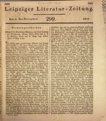 Leipziger Literaturzeitung Freitag 8. Dezember 1815