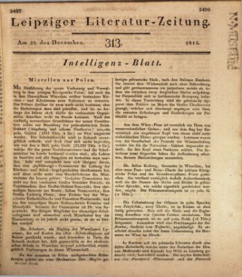 Leipziger Literaturzeitung Samstag 23. Dezember 1815