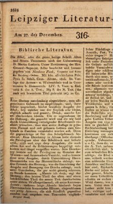 Leipziger Literaturzeitung Mittwoch 27. Dezember 1815