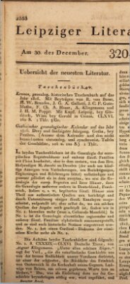 Leipziger Literaturzeitung Samstag 30. Dezember 1815