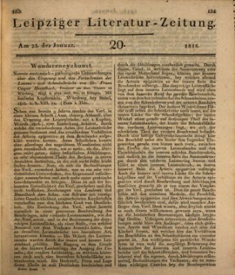 Leipziger Literaturzeitung Dienstag 23. Januar 1816