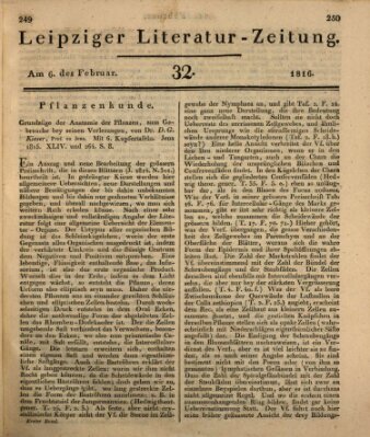 Leipziger Literaturzeitung Dienstag 6. Februar 1816