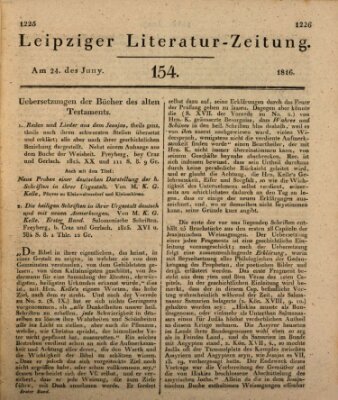 Leipziger Literaturzeitung Montag 24. Juni 1816