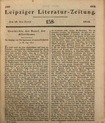 Leipziger Literaturzeitung Freitag 28. Juni 1816