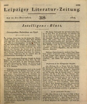 Leipziger Literaturzeitung Samstag 21. Dezember 1816