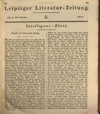 Leipziger Literaturzeitung Samstag 4. Januar 1817