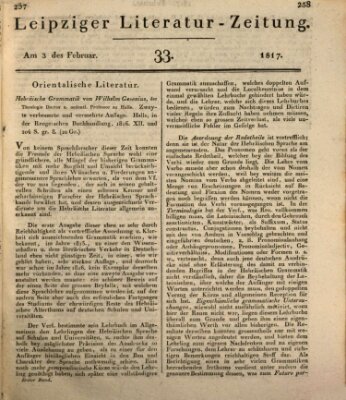 Leipziger Literaturzeitung Montag 3. Februar 1817