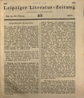 Leipziger Literaturzeitung Donnerstag 11. Dezember 1817
