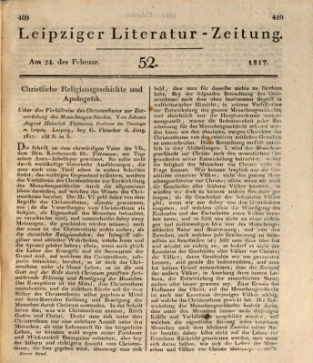 Leipziger Literaturzeitung Montag 24. Februar 1817