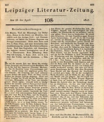 Leipziger Literaturzeitung Freitag 25. April 1817