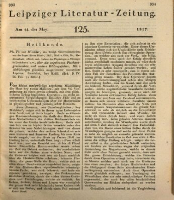 Leipziger Literaturzeitung Mittwoch 14. Mai 1817