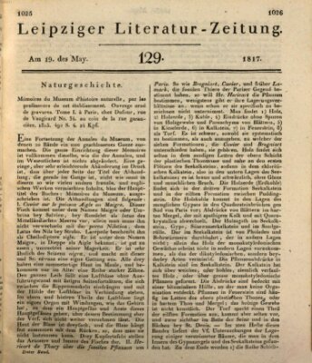 Leipziger Literaturzeitung Montag 19. Mai 1817