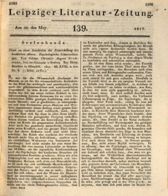 Leipziger Literaturzeitung Freitag 30. Mai 1817