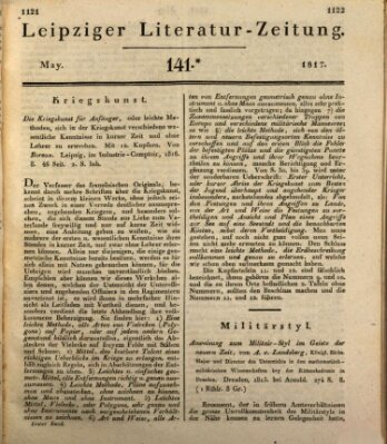 Leipziger Literaturzeitung Samstag 31. Mai 1817