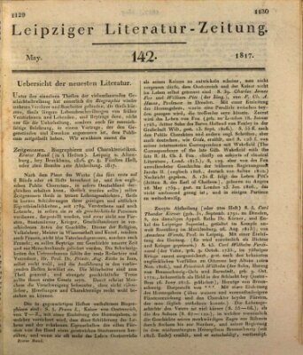 Leipziger Literaturzeitung Samstag 31. Mai 1817