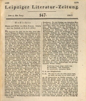 Leipziger Literaturzeitung Freitag 6. Juni 1817