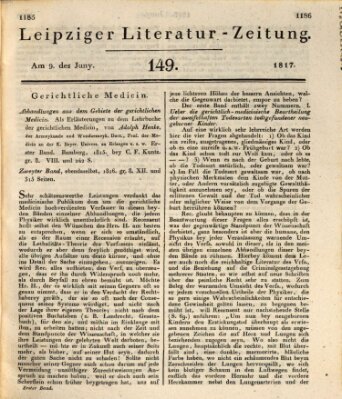 Leipziger Literaturzeitung Montag 9. Juni 1817